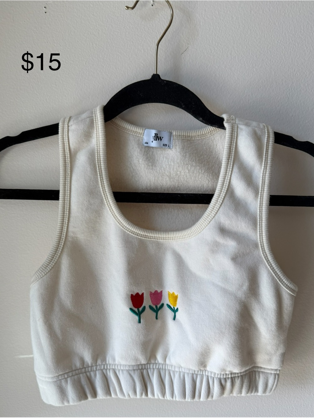 yllw the label cropped tulip bralette